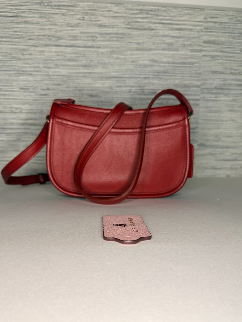 Vintage Coach Wendie 9031 Red Leather Mini Crossbody Bag